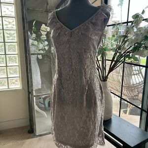 Georgiou Studio base knee length dress new with tags size 8 silver
